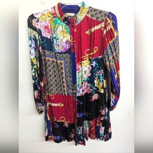 Anthropologie Colorful Patchwork Dress